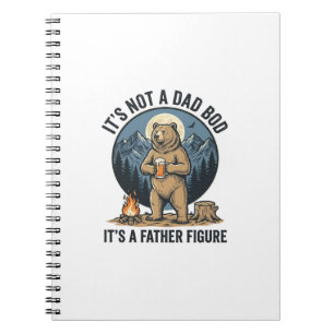 Funny Father Figure Bear Camping Vector Design_1 Notebook