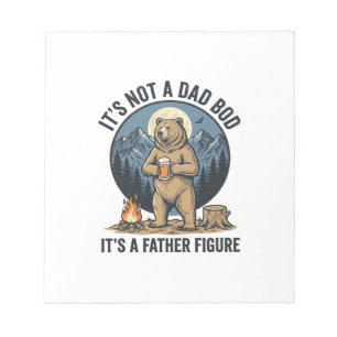 Funny Father Figure Bear Camping Vector Design_1 Notepad