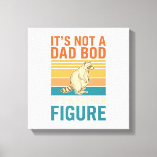 Funny Father Figure Raccoon Vintage Shirt Design_1 Canvas Print
