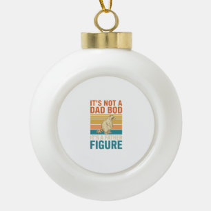 Funny Father Figure Raccoon Vintage Shirt Design_1 Ceramic Ball Christmas Ornament