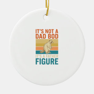 Funny Father Figure Raccoon Vintage Shirt Design_1 Ceramic Ornament