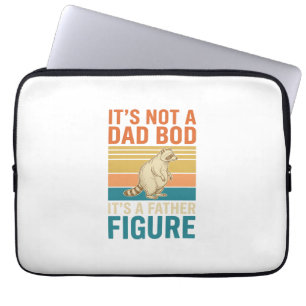 Funny Father Figure Raccoon Vintage Shirt Design_1 Laptop Sleeve