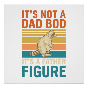 Funny Father Figure Raccoon Vintage Shirt Design_1 Poster