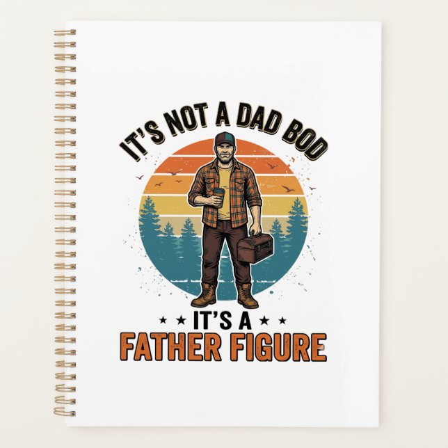 Funny Father Figure Vintage Dad Humor Shirt Design (Devant)