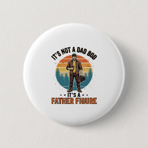 Funny Father Figure Vintage Dad Humor Shirt Design 2 Inch Round Button