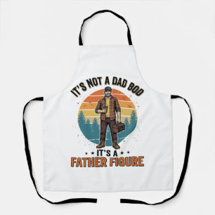 Funny Father Figure Vintage Dad Humor Shirt Design Apron