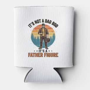 Funny Father Figure Vintage Dad Humor Shirt Design Can Cooler
