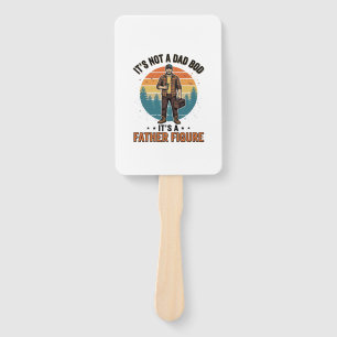 Funny Father Figure Vintage Dad Humor Shirt Design Hand Fan