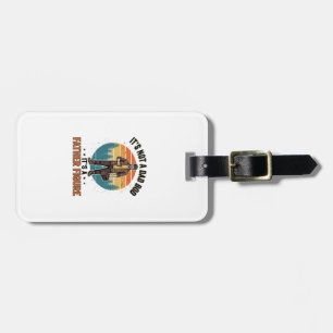 Funny Father Figure Vintage Dad Humor Shirt Design Luggage Tag