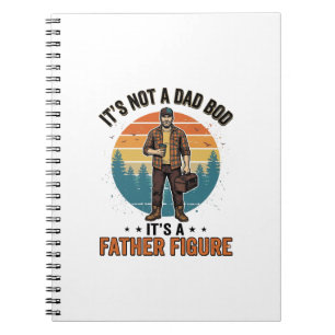 Funny Father Figure Vintage Dad Humor Shirt Design Notebook