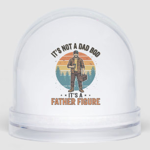 Funny Father Figure Vintage Dad Humor Shirt Design Snowglobe