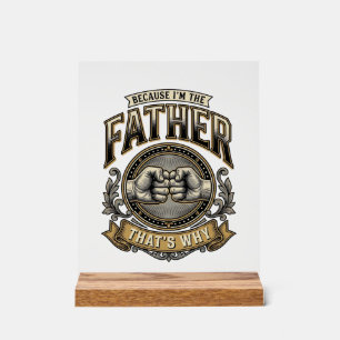 Funny Father Fist Bump Vintage Engraving Shirt Des Acrylic Sign