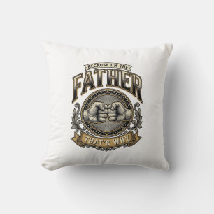 Funny Father Fist Bump Vintage Engraving Shirt Des Throw Pillow