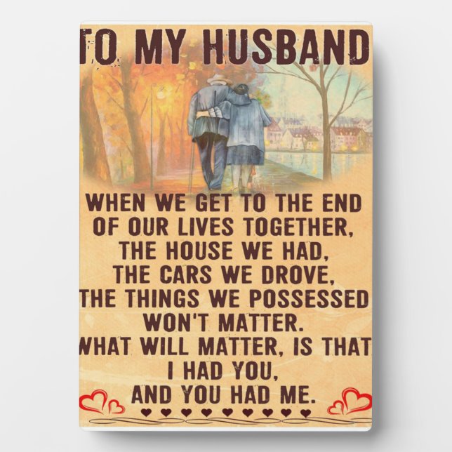 Funny Father Gift | To My Family Present Plaque (Front)