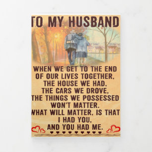 Funny Father Gift To My Family Present Tri-Fold Announcement