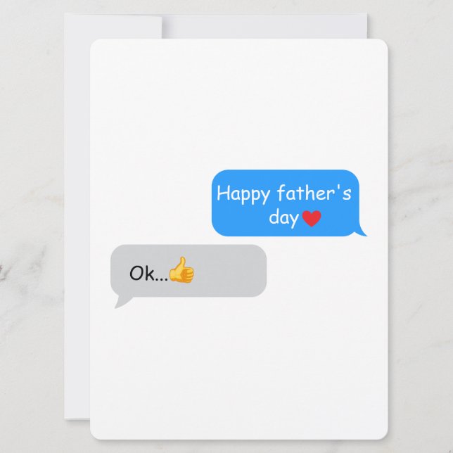 Funny Father’s Day Card for Dad – Text Message Dad (Front)