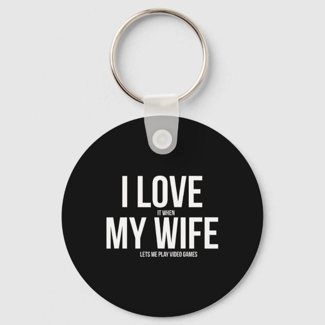 Funny Father&# s Day Video Game Dad  Keychain (Front)