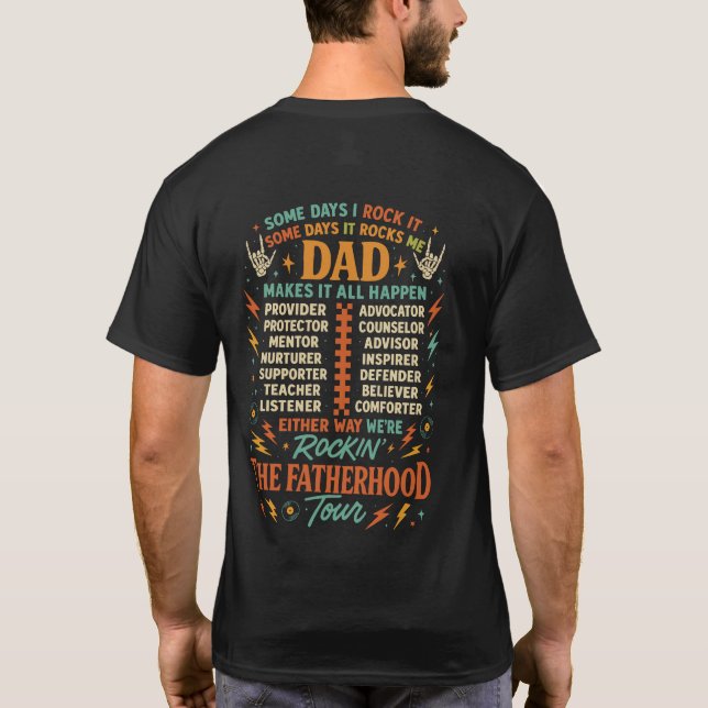 Funny Fatherhood Tour T-Shirt (Back)