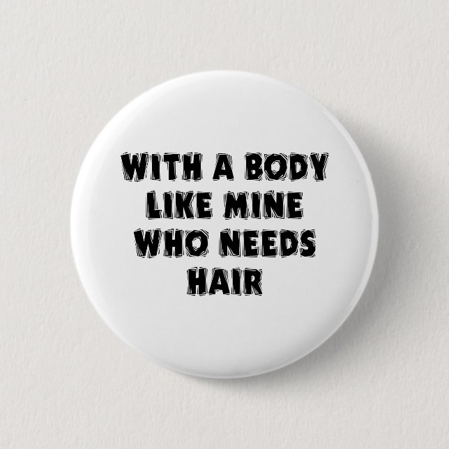Funny Father's Day Bald Man 2 Inch Round Button (Front)