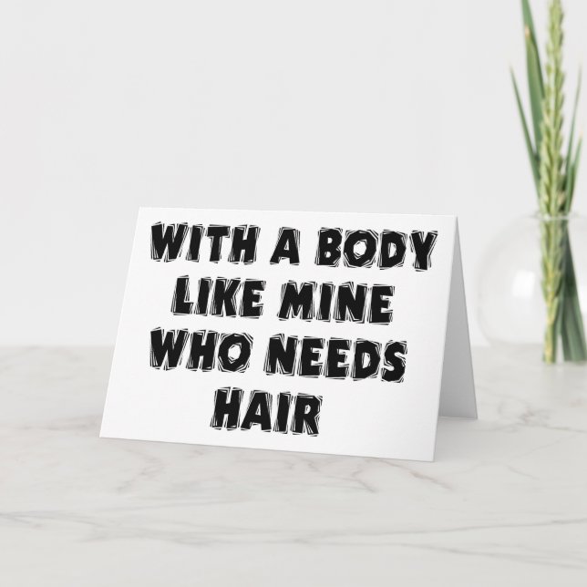 Funny Father's Day Bald Man Card (Front)