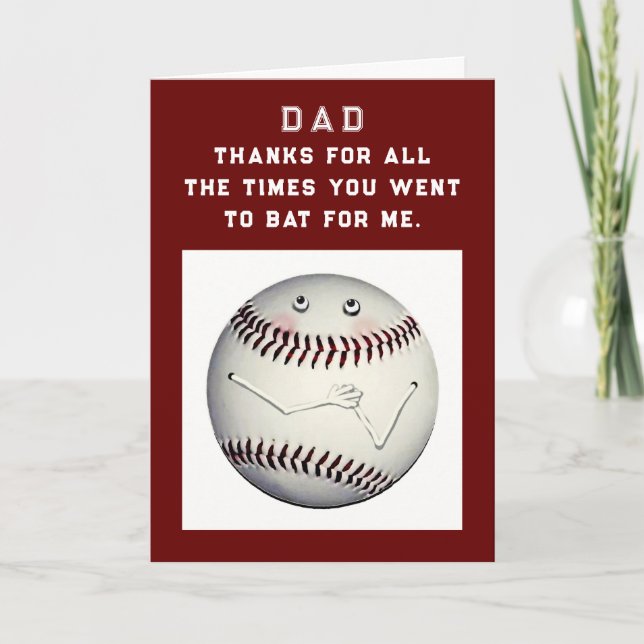 Funny Father's Day Baseball Card (Front)