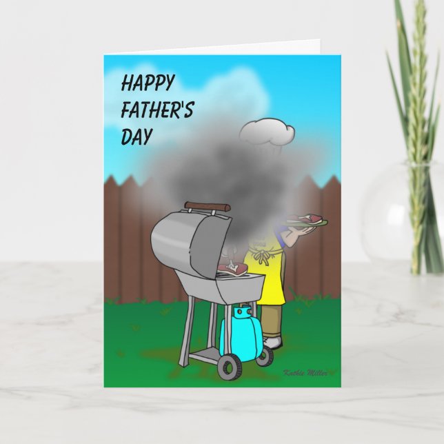 Funny Fathers Day - BBQ Card (Front)