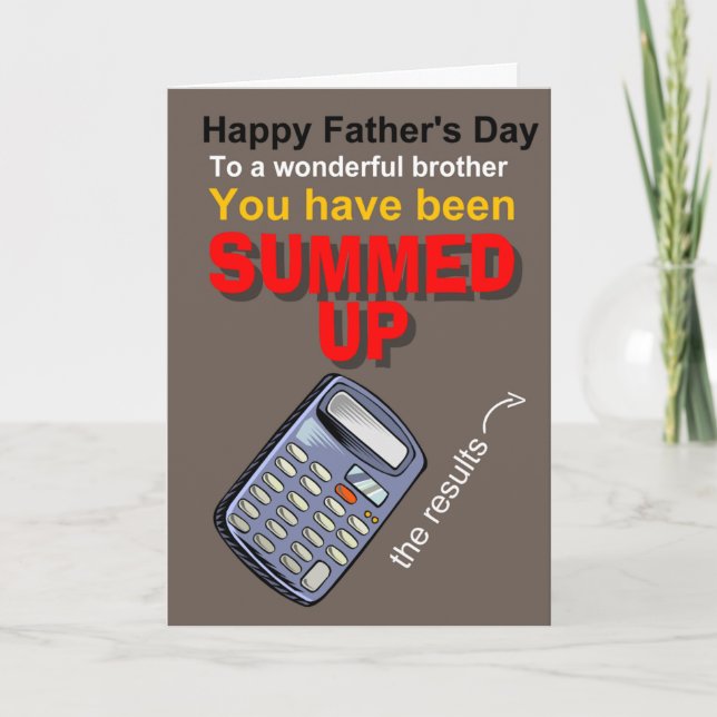 funny Father's day brother Card (Front)