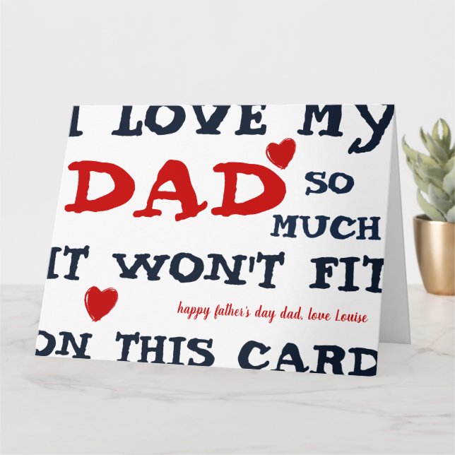 Funny Fathers Day Card (Small Plant)