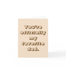 Funny Father's Day Card - Beige