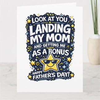 Funny Fathers Day Card for Dad from Daughter, Son,