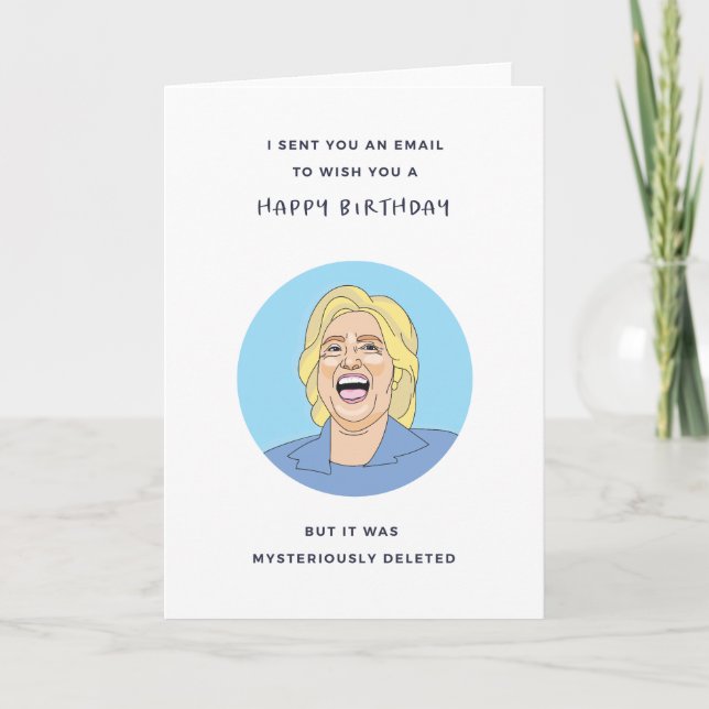 Funny Father's Day Card - Hilary Clinton Theme (Front)