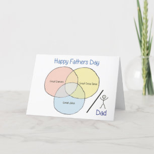 Funny fathers day card - outside the venn