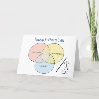 Funny fathers day card - outside the venn