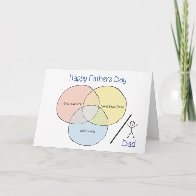 Funny fathers day card - outside the venn (Front)