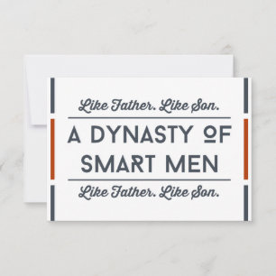 Funny Fathers day Card,Typography Smart Dad Card