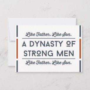 Funny Fathers day Card,Typography Strong Dad Card