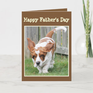 Funny "Father's Day Card" w/Cute Basset Hound Card