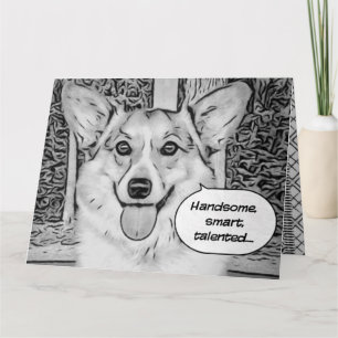 Funny Father's Day Corgi Card