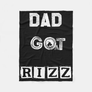 Funny Fathers Day Dad Got Goat Rizz Jokes Twist Hi Fleece Blanket