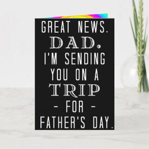 Funny Father's Day Dad Trip Old Hippie Humour Card