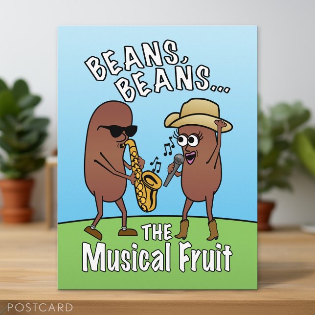 Funny Father's Day Farting Bean Joke Postcard (Custom Postcard)
