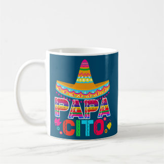 Funny Fathers Day for Men Papacito Dad Cinco De Coffee Mug