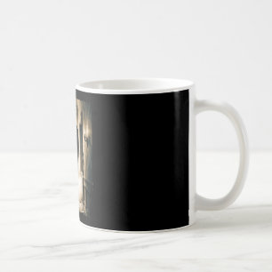 Funny fathers day ghost heart hands scary face coffee mug