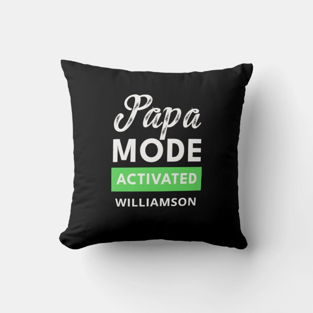 Funny Fathers day gift for expecting dad Throw Pillow (Front)