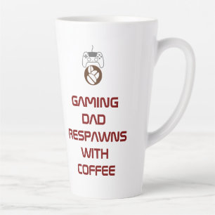 Funny Father's Day Gift for Gamer Dads Latte Mug