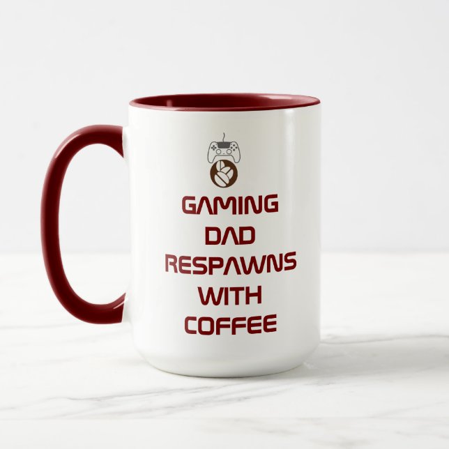 Funny Father's Day Gift for Gamer Dads Mug (Left)