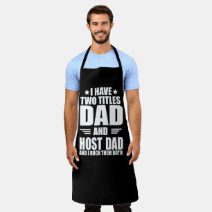 Funny Fathers Day Gift ideas Best Host Dad Ever Apron