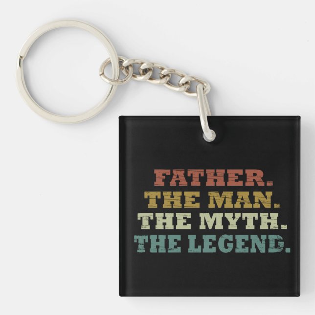 Funny fathers day gifts keychain (Front)
