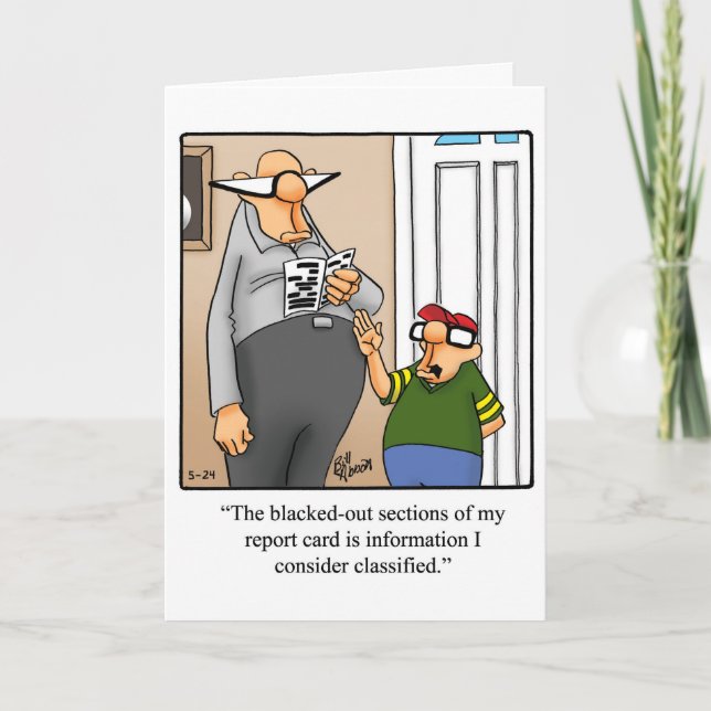 Funny Father's Day Humour Greeting Card (Front)
