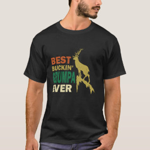 Funny Fathers Day Hunting Best Buckin Grumpa Ever T-Shirt